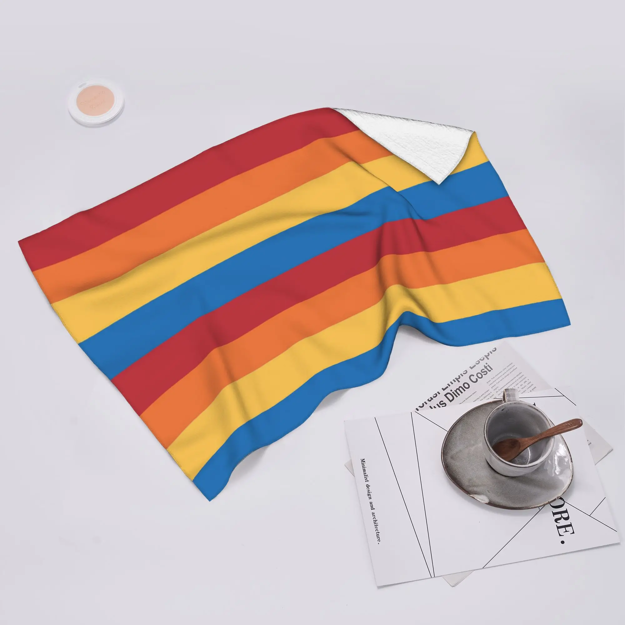 Custom Wally Darling Stripes Soft Face Towel Quick Dry Pool Bath Cotton Towels Absorbent Quick