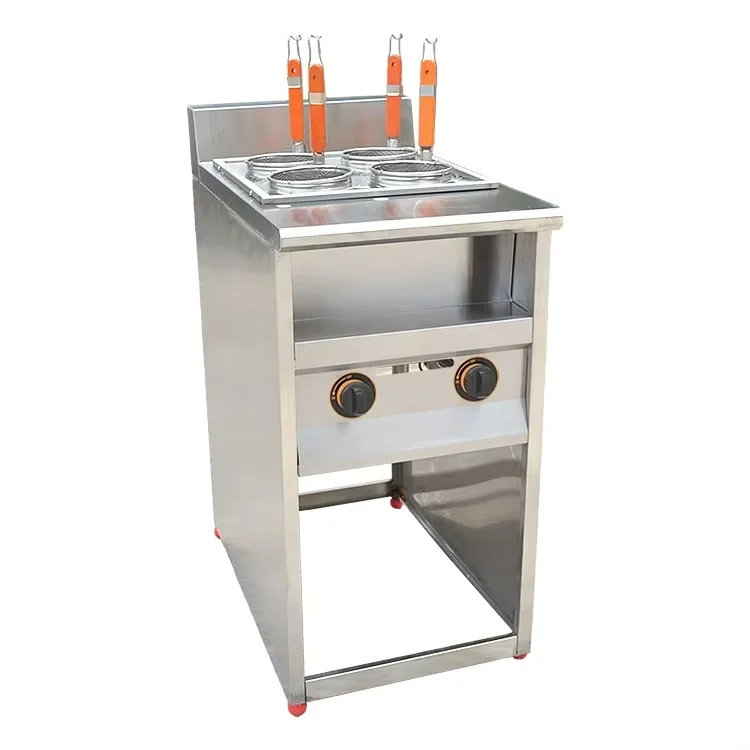Commercial Gas 4 Holds Noodle Boiler Machine Stainless Steel Kitchen Equipment Noodle Pasta Cooker for Sale