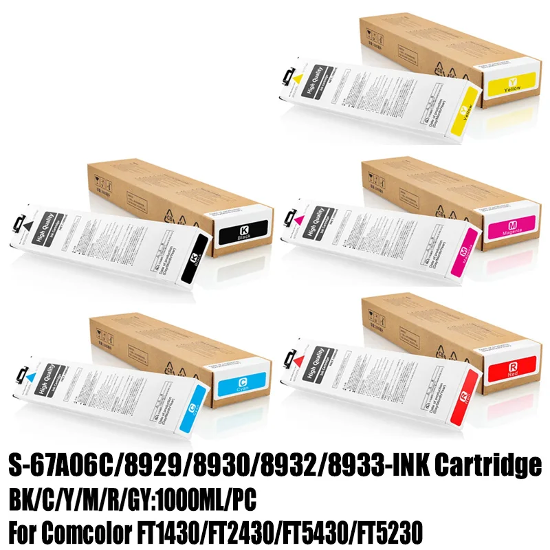 

S-8929 S-8930 S-8932 S-8933 S-67A06C Ink Cartridge For Riso Comcolor FT1430 FT2430 FT5430 FT5230 Printer