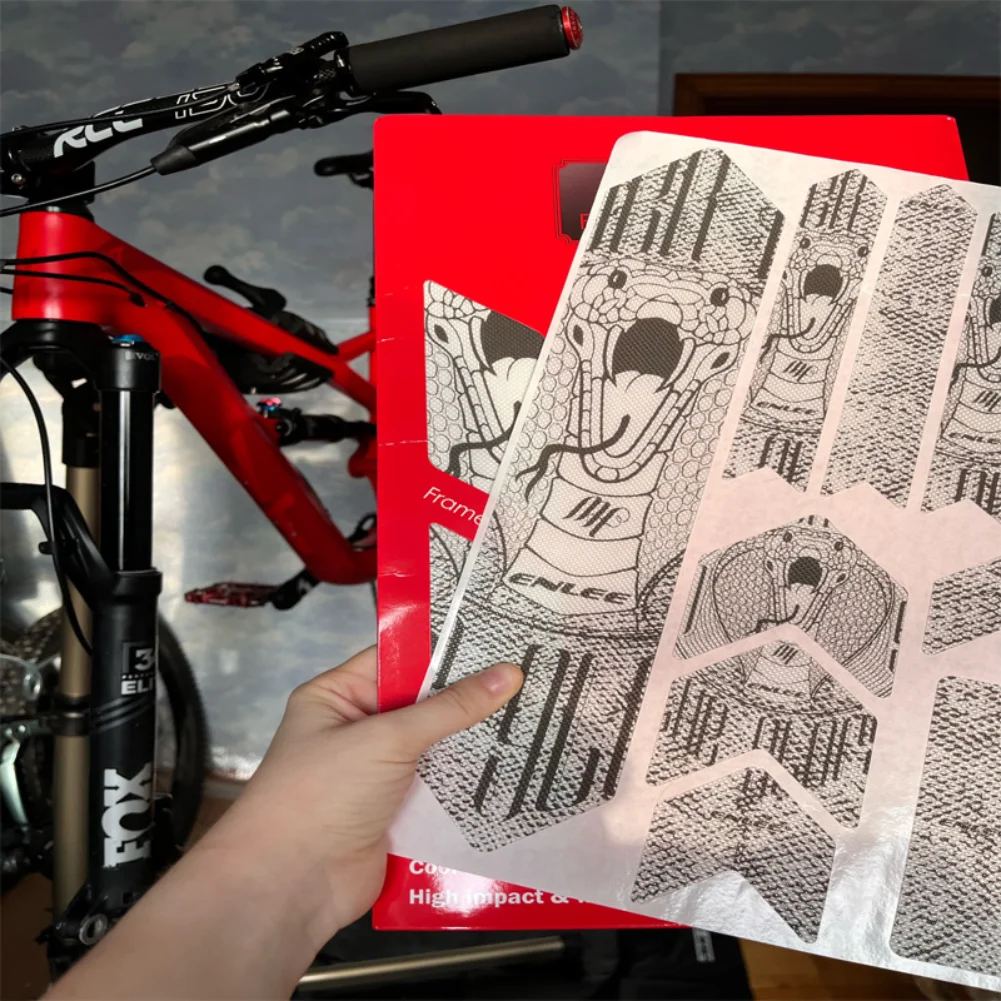 ENLEE Bicycle Frame Protection Sticker MTB 3D Scratch Protection Frame Protector Detachable Sticker Road Bike Sticker DIY