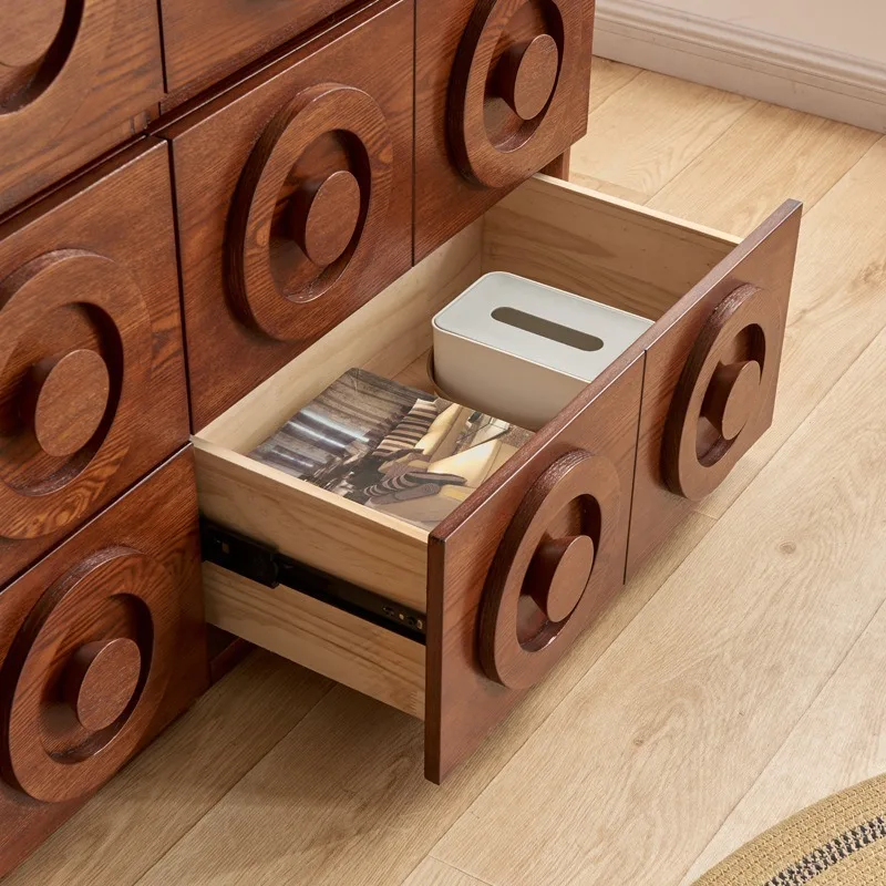 Zigaomei all solid wood medieval style sofa edge corner few lockers small apartment living room coffee table complete