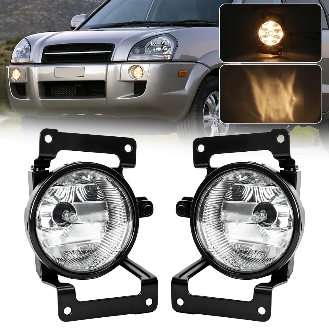 

Fog Lamp For Hyundai Tucson 2005 2006 2007 2008 2009 Front Bumper Halogen Fog Light Daytime Running Light Halogen Bulbs 12V