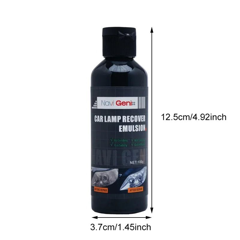 Car Headlight Restoration Polishing Kits Headlamp Scratch Remover Repair Cleaning Paste Remove Oxidation Headlight Polish Liquid
