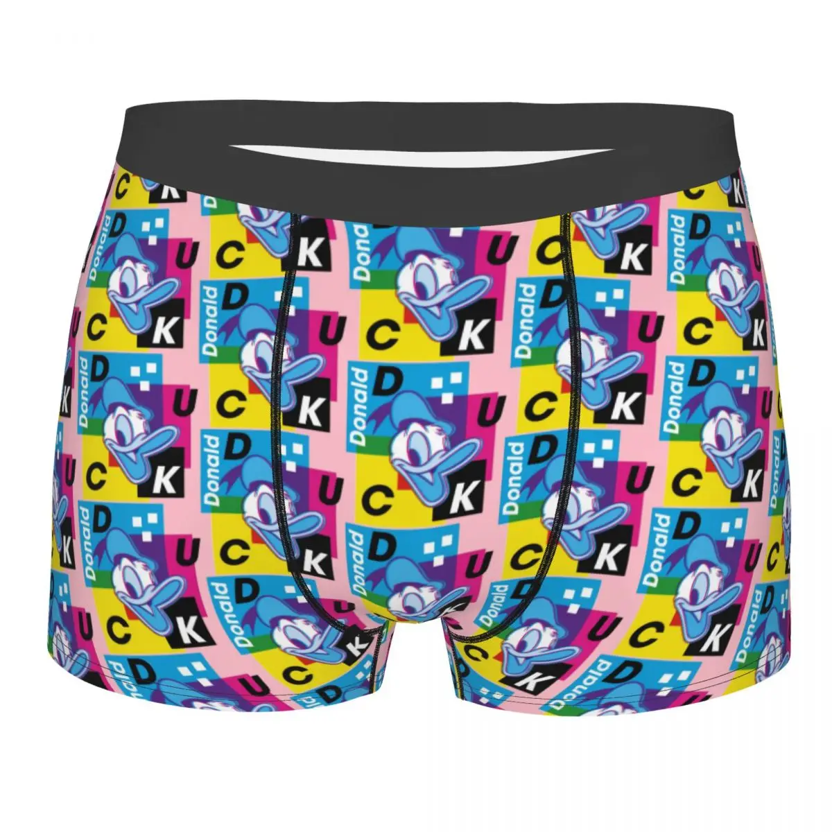 

Custom Funny Donald Duck Cartoon Boxers Shorts Panties Male Underpants Stretch Briefs Underwear