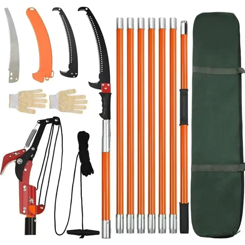 8 Knots 8 Meters Multifunction Wood Saw Pruning Tool Garden Tree Pruning Saw Professional Replaceable High Tree Rod Hand Tools