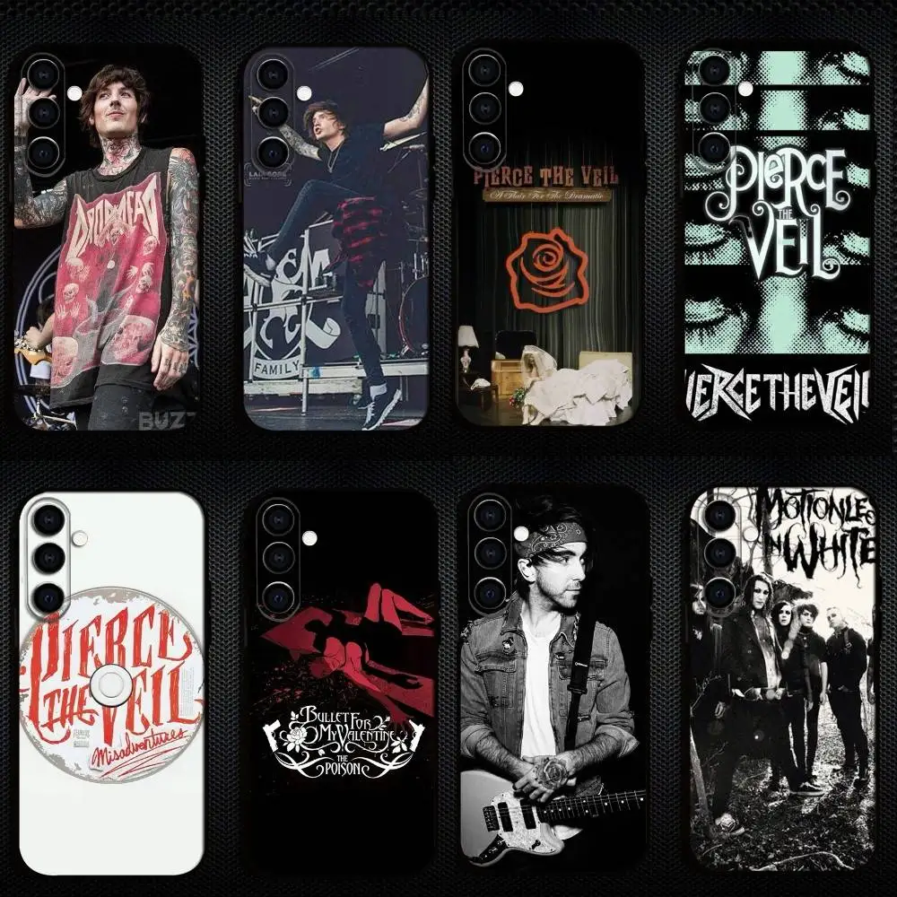 

Pierce the Veil Band Phone Case For Samsung Galaxy A73,A72,A71,A70,A53,A52,A51,Others Soft Black Shell