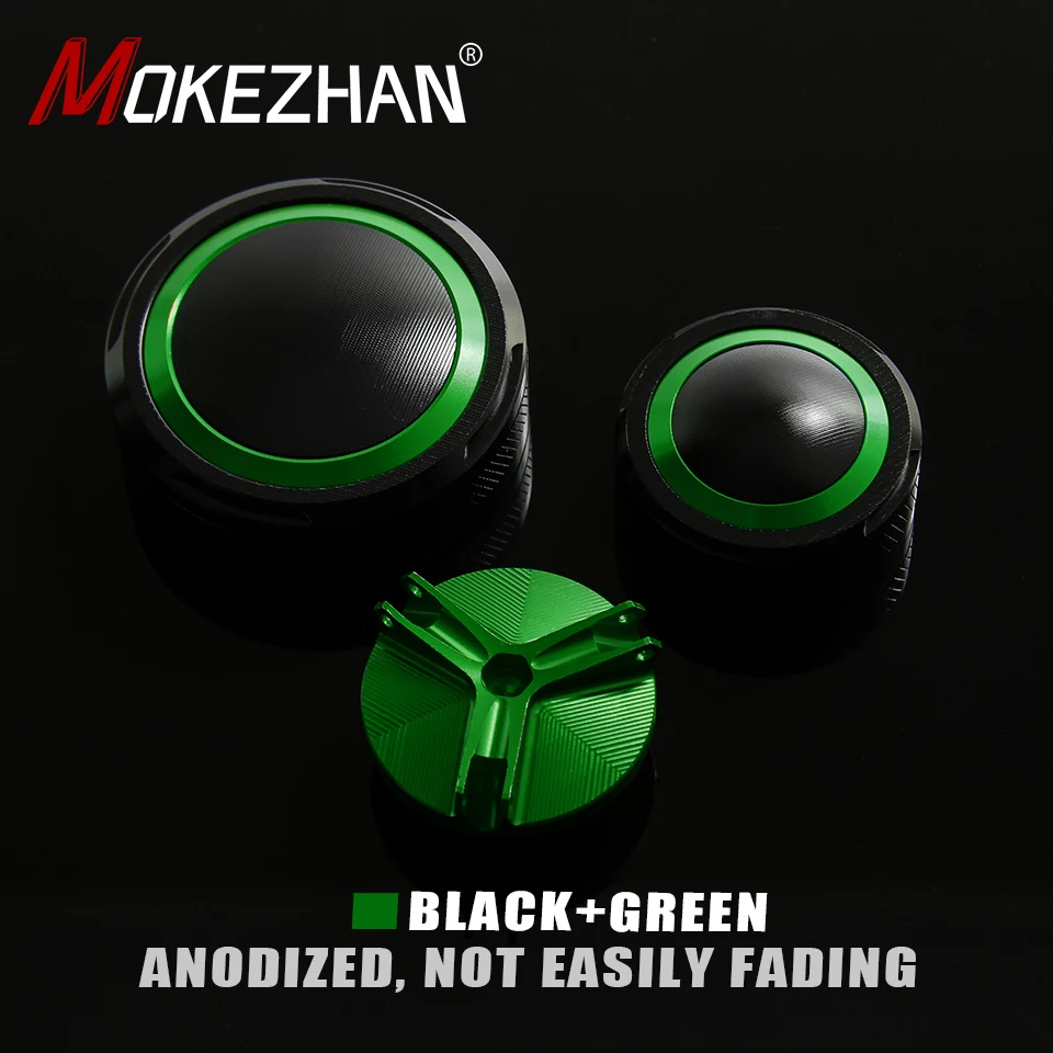 

Motorcycle Accessories Rear &Front Brake Fluid Reservoir Cap Oil Filler Cap FOR KAWASAKI Ninja ZX-10R ZX10R ZX 10R 2023 2024+