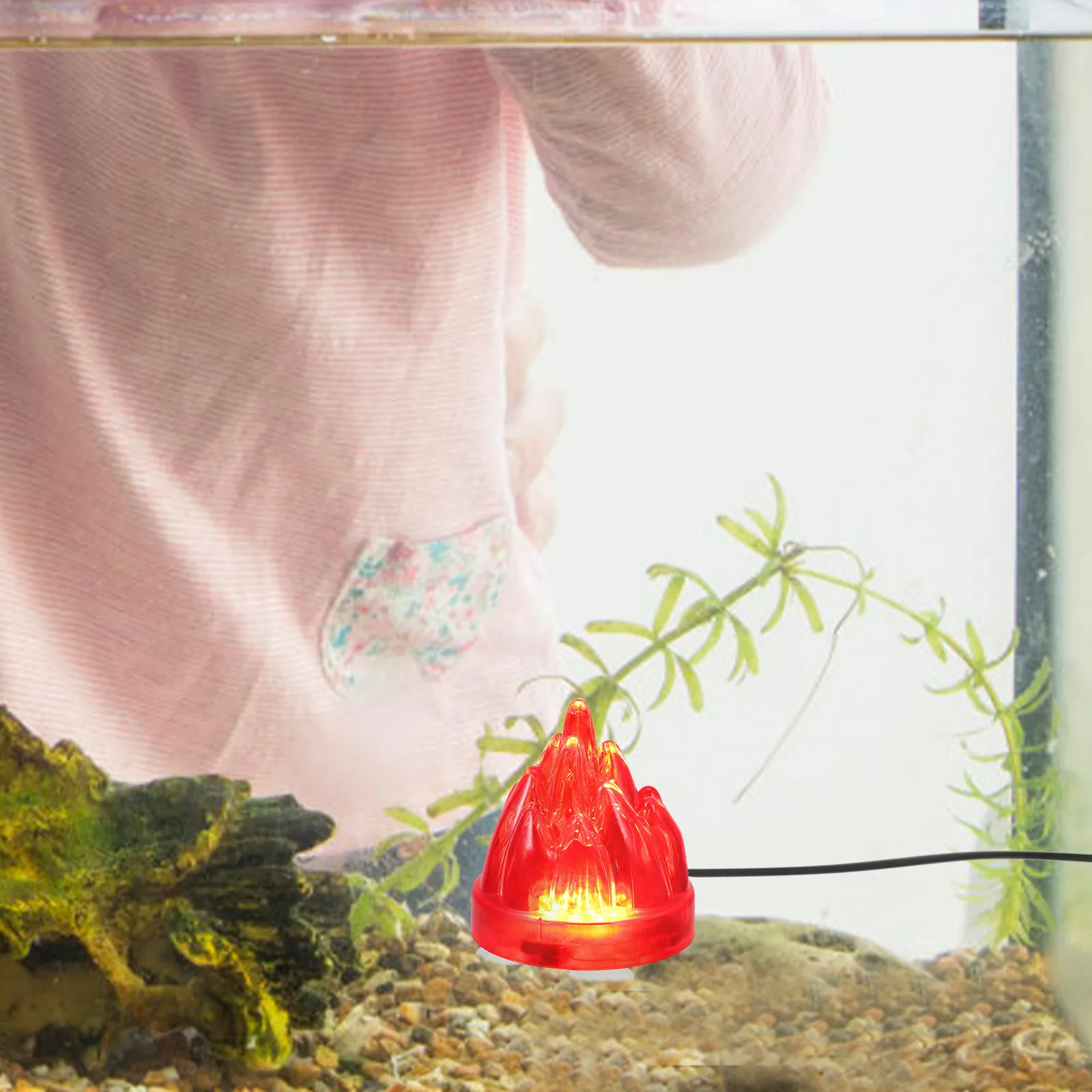 

Fish Tank Volcano Lamp Submersible Light LED Bubbler Aquarium Air Stone Oxygen Aeration Multicolor Bubble Effect Underwater