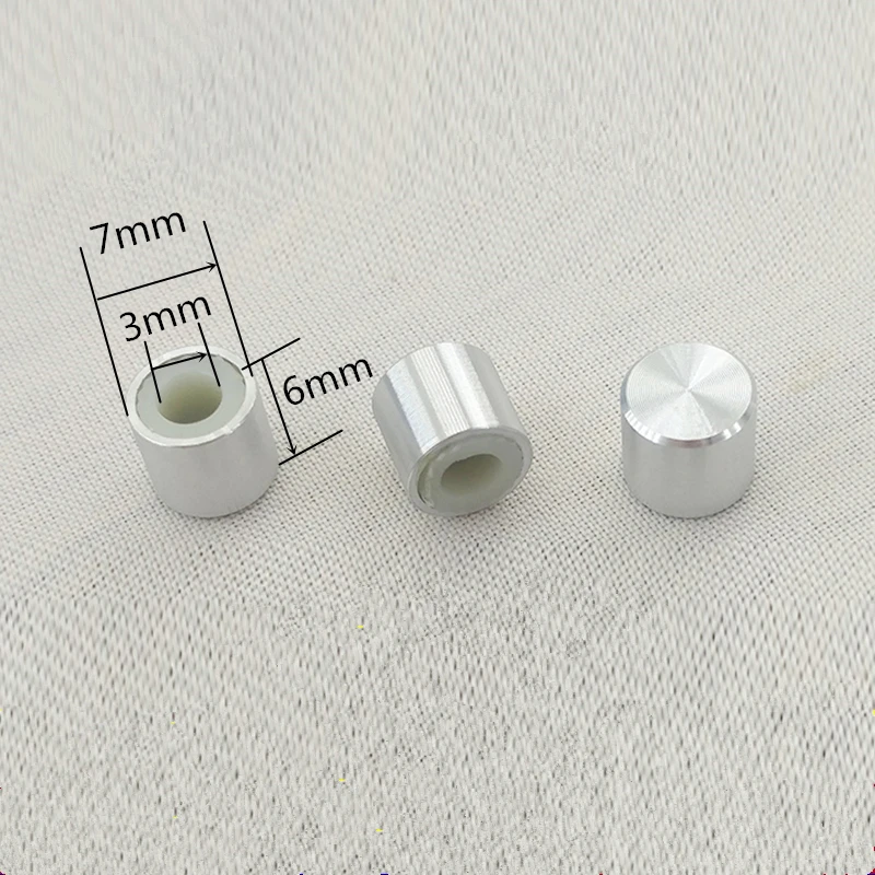 1pcs Aluminum 3mm CircularHole Power Switch Button Cap 7*6mm（D*H)