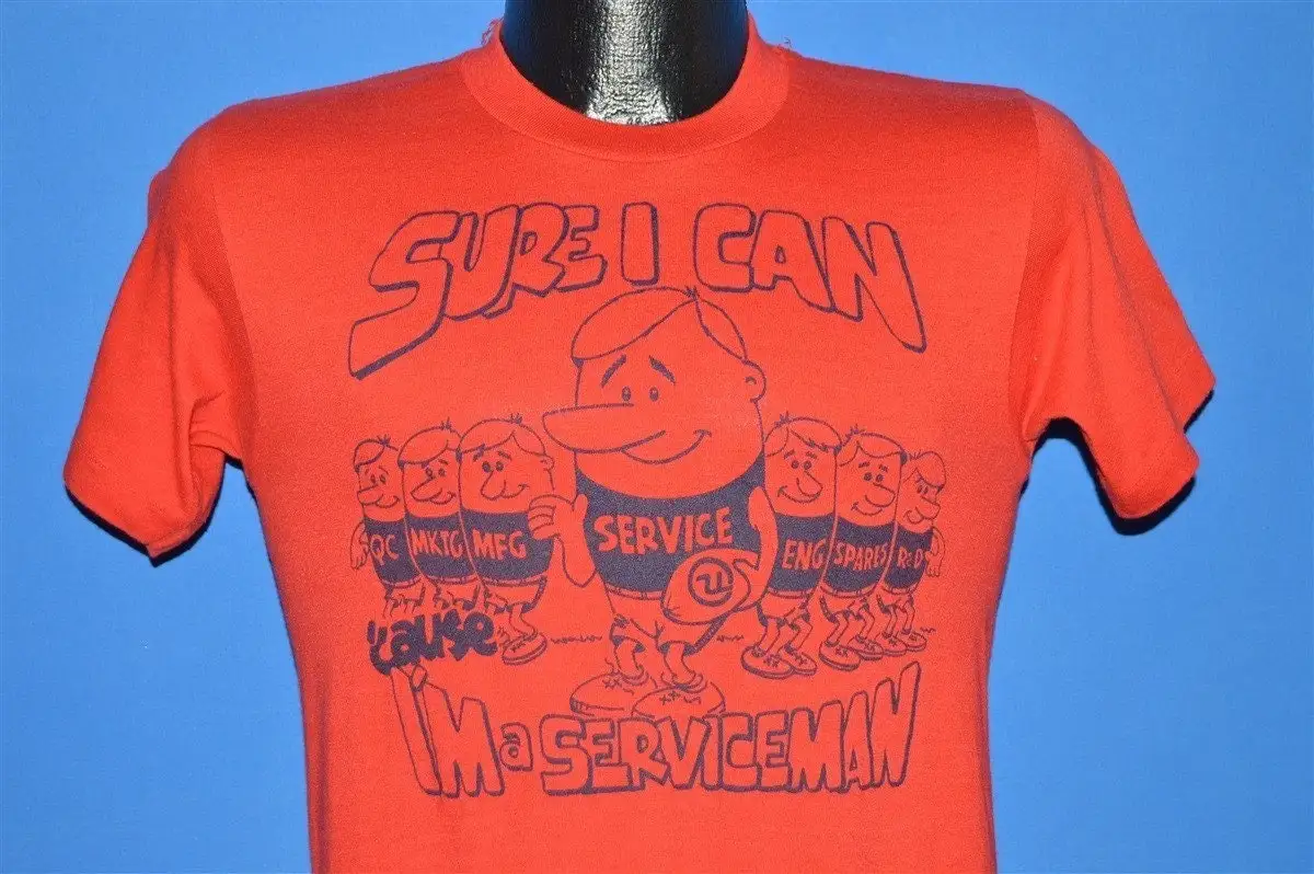 Anni '80 Sure I can Cause m a Service Man T Shirt Small