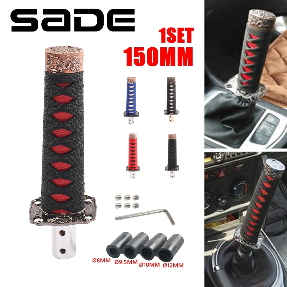 150MM Universal JDM Katana Samurai Sword Shift Knob Shifter With Adapters Vehicle Gear Shift Knob Car Accessories