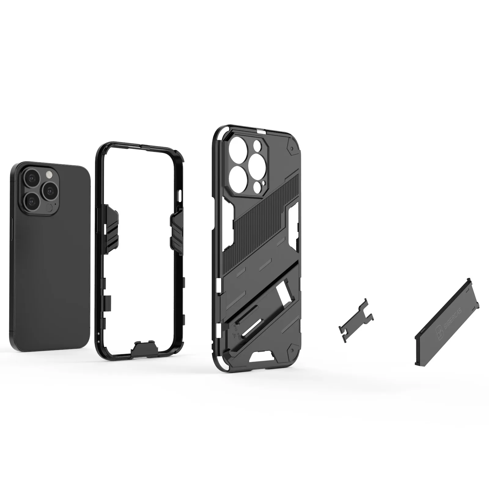 حافظة حماية ناعمة من مادة TPU بمسند هجين تم اختبارها من السقوط لهاتف iPhone 13 Pro مقاس 6.1 بوصة - أبيض