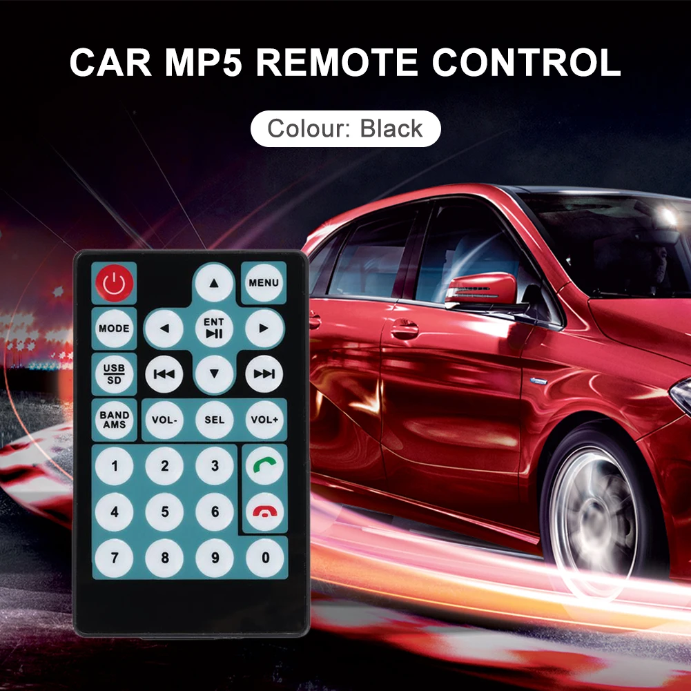 

Car MP5 Intelligent Remote Control 27 Buttons RC Switch Convenient Copy Operation Choosing Channel Page Turning Play Voice