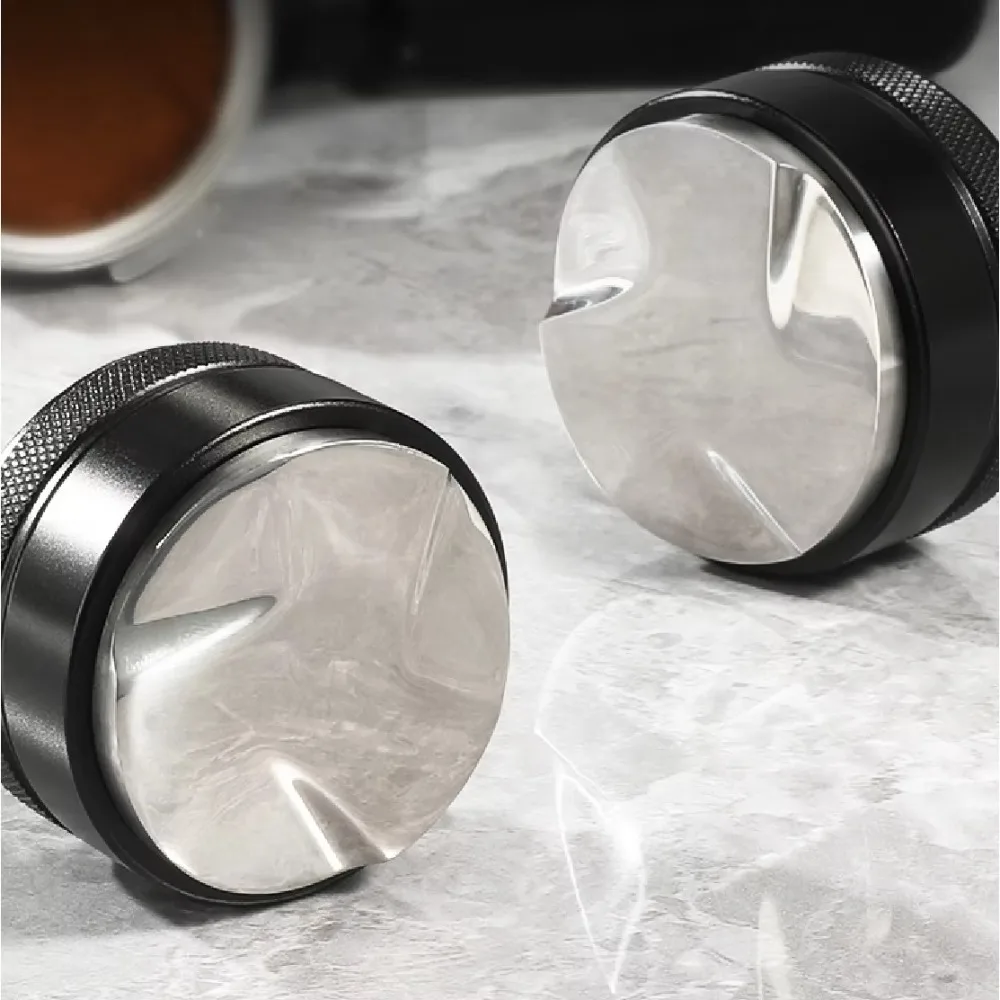 موزع القهوة القابل للتعديل 3-Slope Design Professional Grade Grounds Leveler يناسب 51/53/58 مللي متر يناسب 51/53/58 مللي متر Portafilter #3