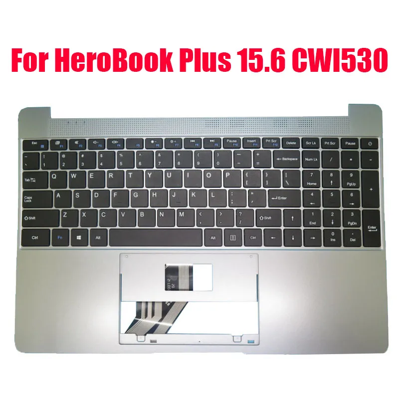 

Laptop Palmrest For Chuwi For HeroBook Plus 15.6 CWI530 Gray Without Backlit English US Keyboard Upper Case New