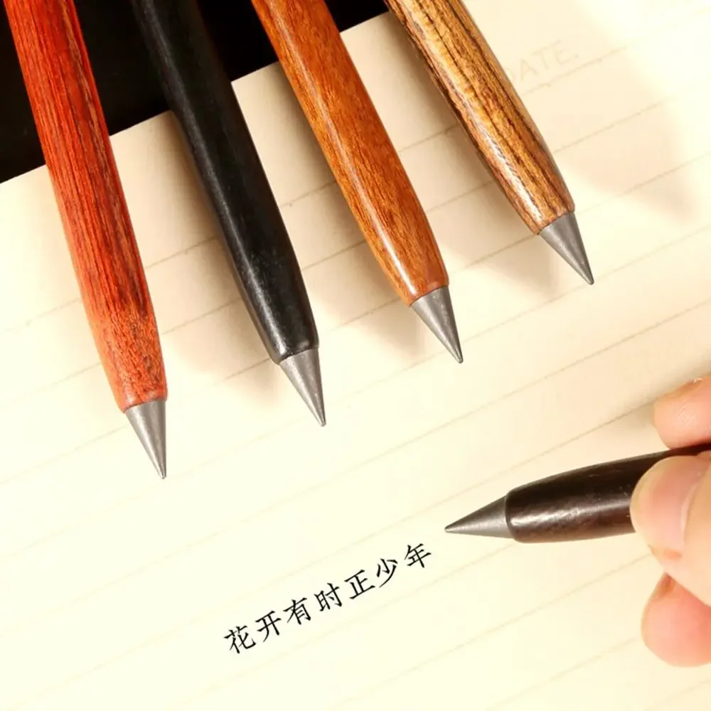 Unlimited Writing Wooden Eternal Pencil Student Art Sketch Pencil No Ink Painting Tools Replaceable Nib School Supply Stationery