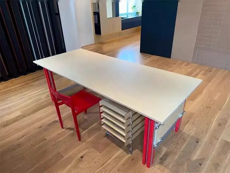 

&Bauhaus Modern Ocean Board Commercial Office Computer Long Aluminum Desk Simple Personality Customizable Workbench Assembly