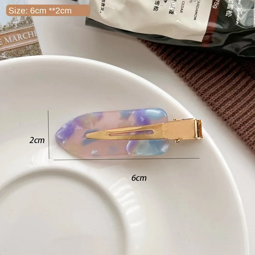 Новая ацетатная бесшовная заколка для волос, головной убор, аксессуары для волос, заколка для волос без складок, красочная укладка волос, женские заколки без изгиба