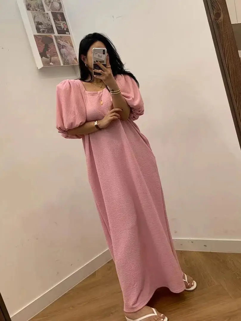 Été décontracté ample minceur femmes Dr Bubble Sve longue t-shirt Dr vent doux Sle taille haute a-ligne jupe