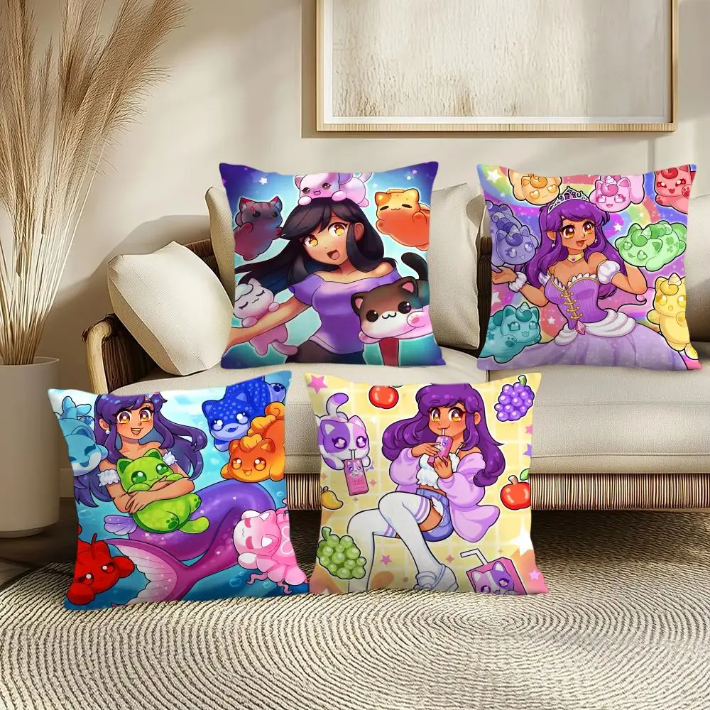 

Чехол для подушки A-aphmau Meow Anime Cats, мягкий плюшевый чехол для подушки, гладкая уютная текстура, эстетичный чехол для подушки, декор для дома