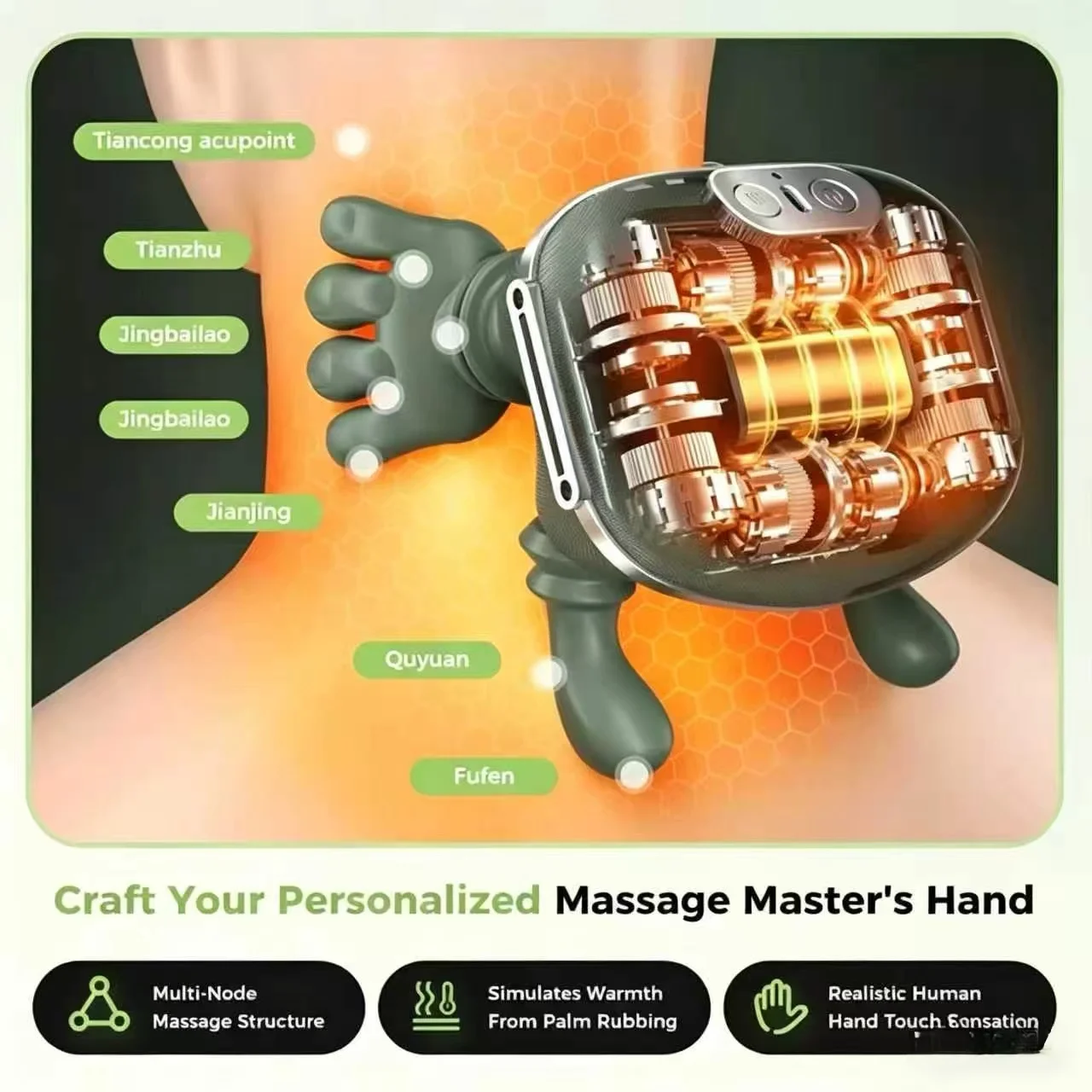 

Electric Neck Massager with Kneading Function, 3 Modes, Portable Shiatsu Massage Shawl for Cervical, Shoulder, Waist, Legs