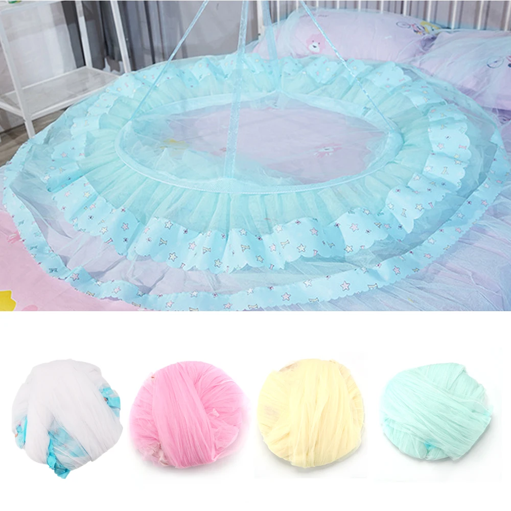 Kids Baby Bedding 4 Colors Dome hanging mosquito net Lace Bed Canopy Dome Bed Netting Canopy Easy to Install Girls Room Decor