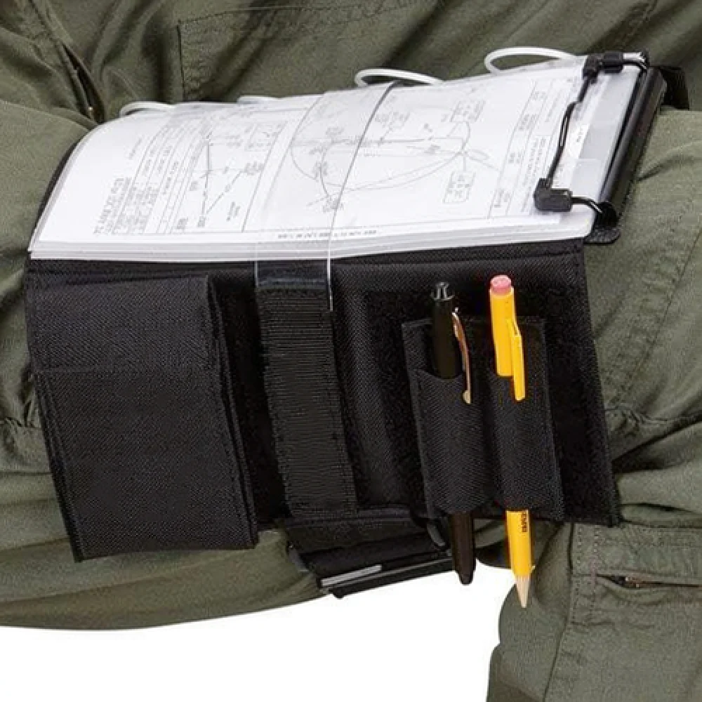 Compact Pilot Kneeboard Leg Strap Clipboard For Flight Log Writing Aviation Chart Organizer Portable Pilot Supplies