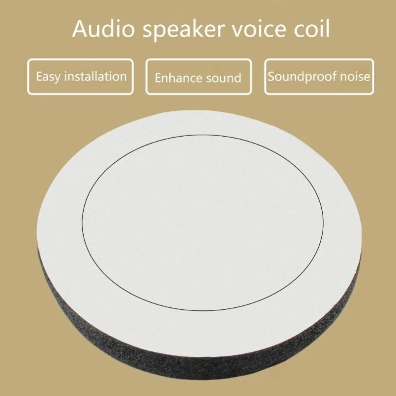 R9CC 4Pcs 6.5 inch Car Speaker rings Low Door Trim Sound Insulation Cotton Baffle