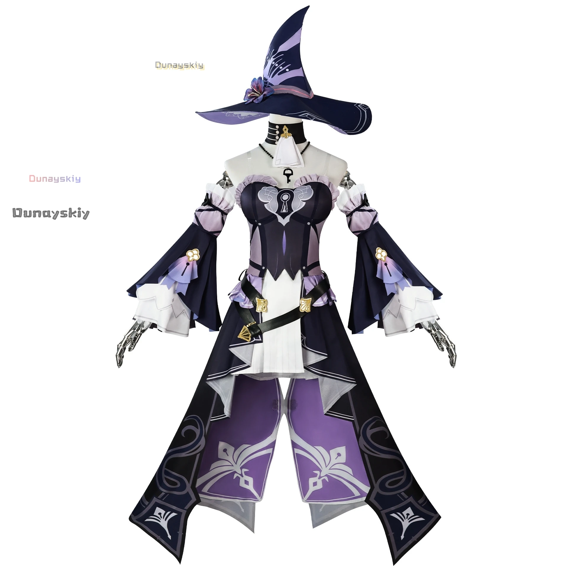 ゲームハータコスプレ Honkai: スターレールエレガントな素敵なドレスハータ制服コスチュームスーツ帽子ウィッグハロウィンパーティー衣装女性のための