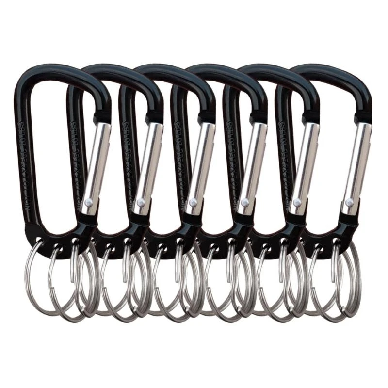 

652F 6lots Weather Resistant Backpacks Carabiner Reliability Portables Camping Hook for Hiking Climbing