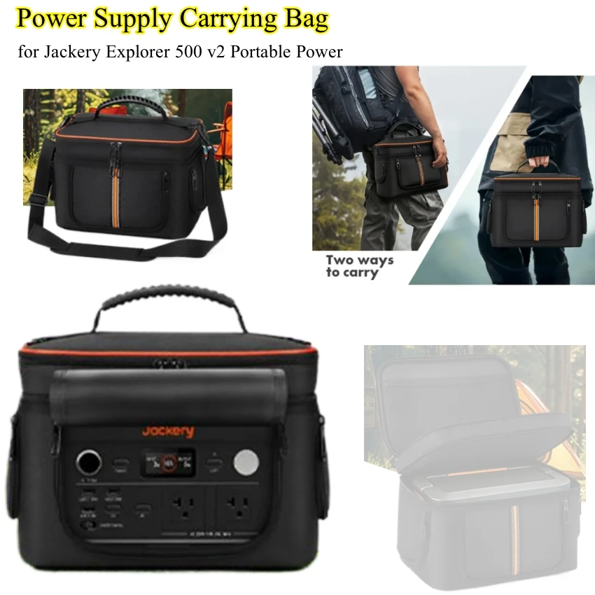 1 PCS Power Supply Carrying Bag for JK-06 for Jackery Explorer 500 v2 Portable Power Power Supply Kit Accessories​