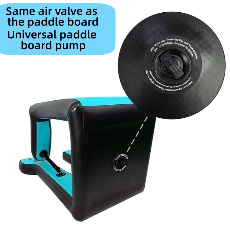 Het draagvleugelboot-startplatform paddleboard opblaast en begint met kracht Sport en entertainment watersport