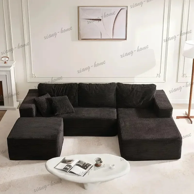 FG High Quality 107 Inch Modern Modular Boneless Cloud Sectional Sofa Deep Seat No Assembly for Living Room