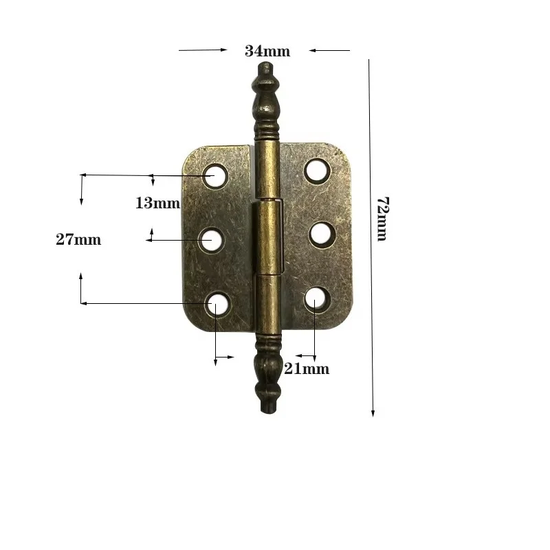 4 sets of bronze/black hinges, suitable for making boxes, jewelry wooden boxes, and folding hinges for furniture.