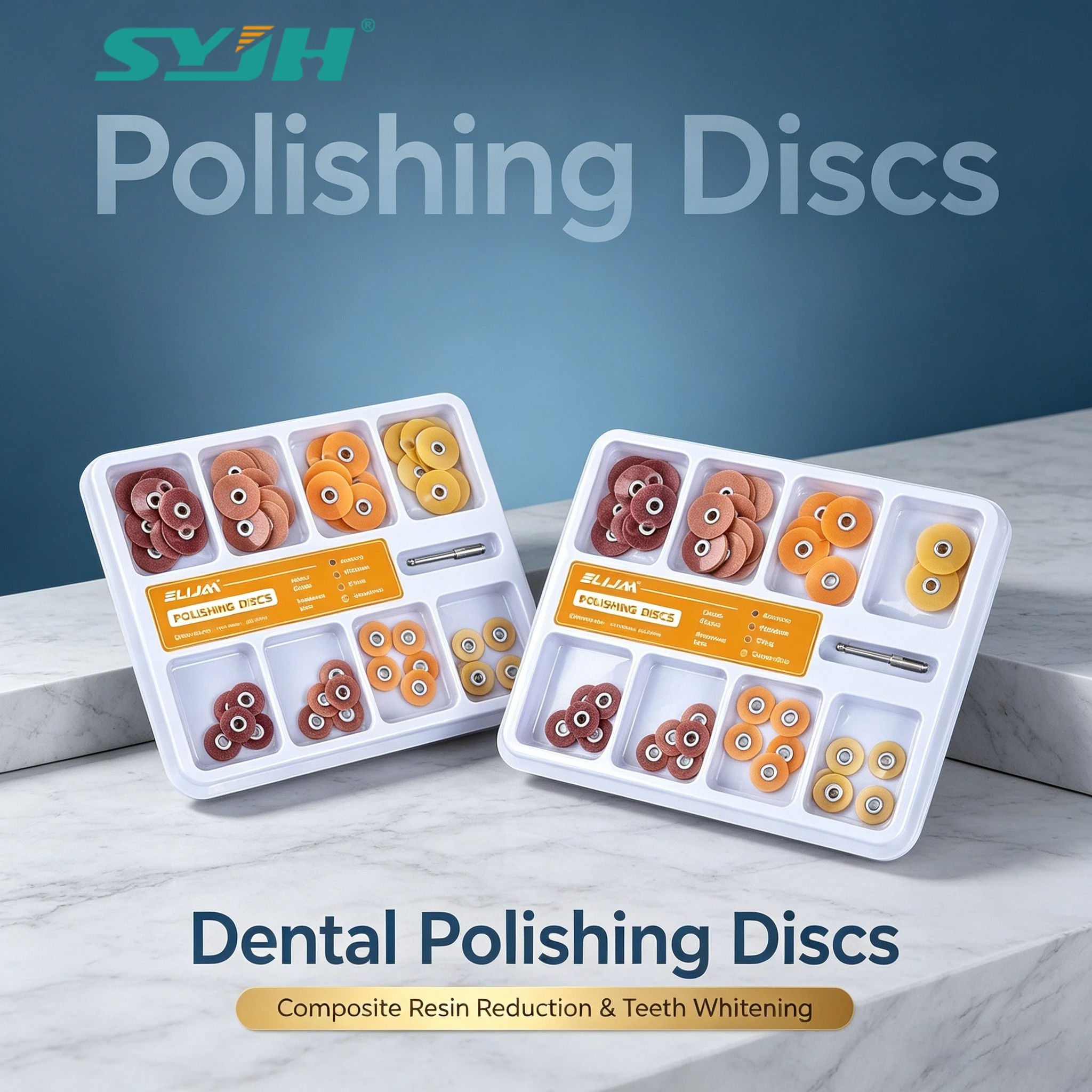 

40/80Pcs Dental Discs SYJH Finishing and Polishing Holding Rod Soflex Flexi Disc Restorations Autoclavable Dentistry Material