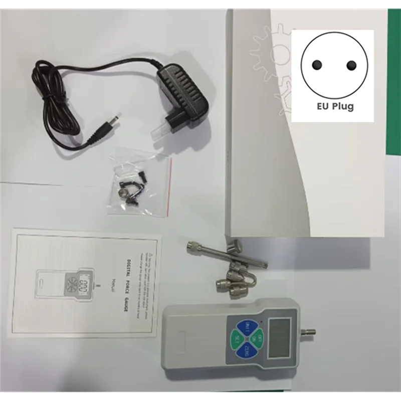 

【Hot-Selling!】SF-500 Portable Digital Force Gauge Push-Pull Tester Meter 500N Testing Instrument EU PLUG Standard