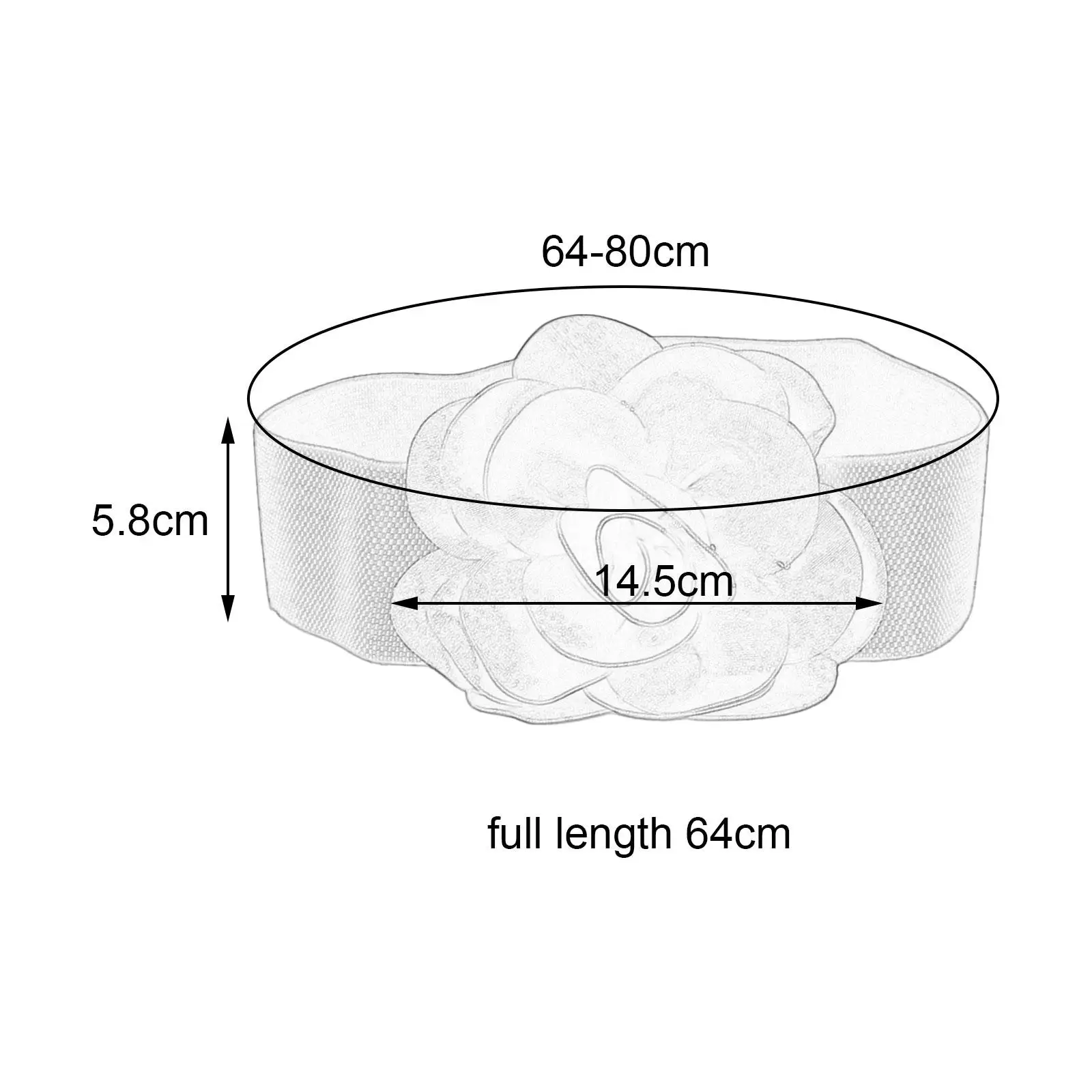 Female Wide Waist Belt with Snap Button and Floral Decor for Dress Blouse Sweater Coat Luxury Woman Fashion Accessories