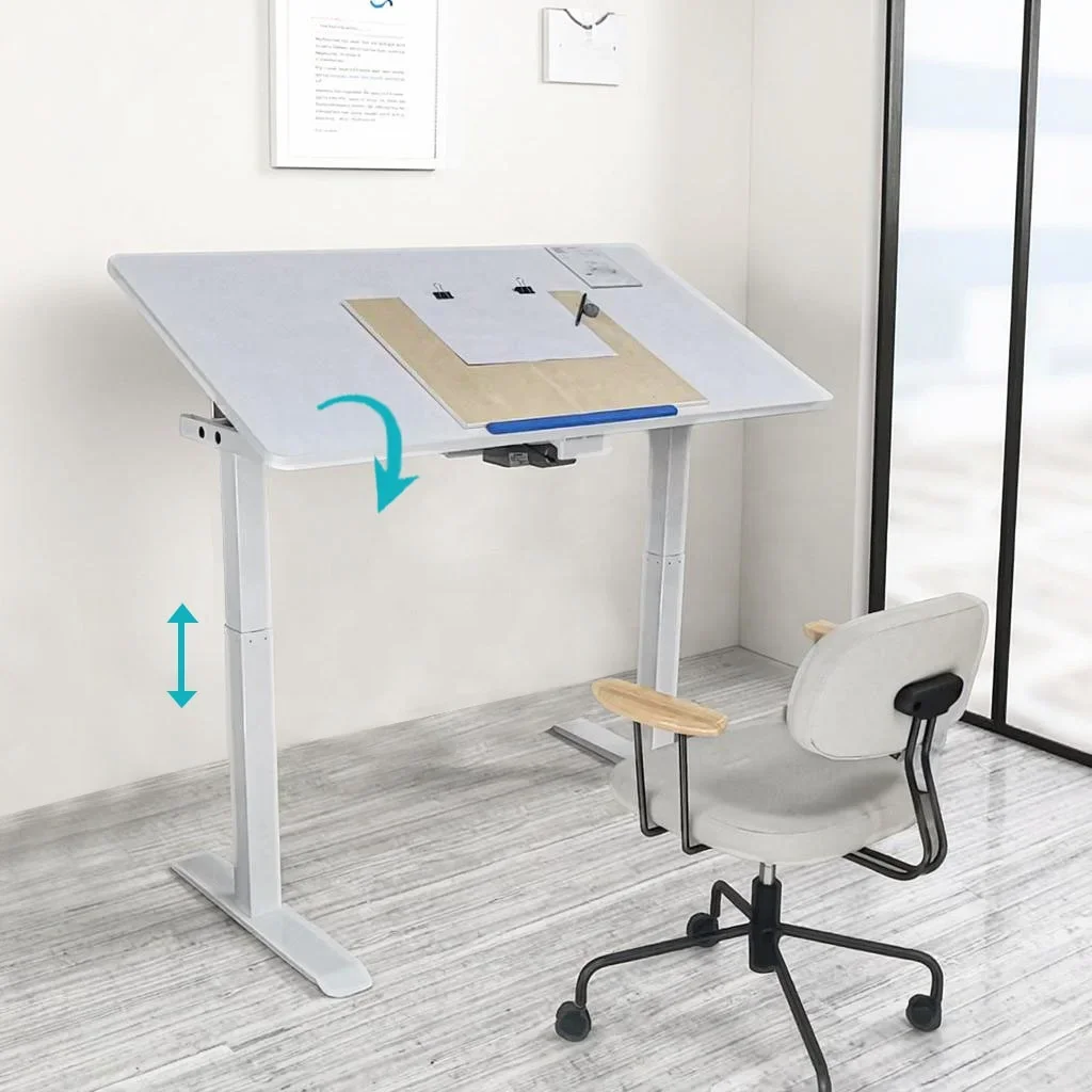 Modern Design Electric Adjustable Top Drawing Table Ergonomic Office Furniture for Homeschool Offices
