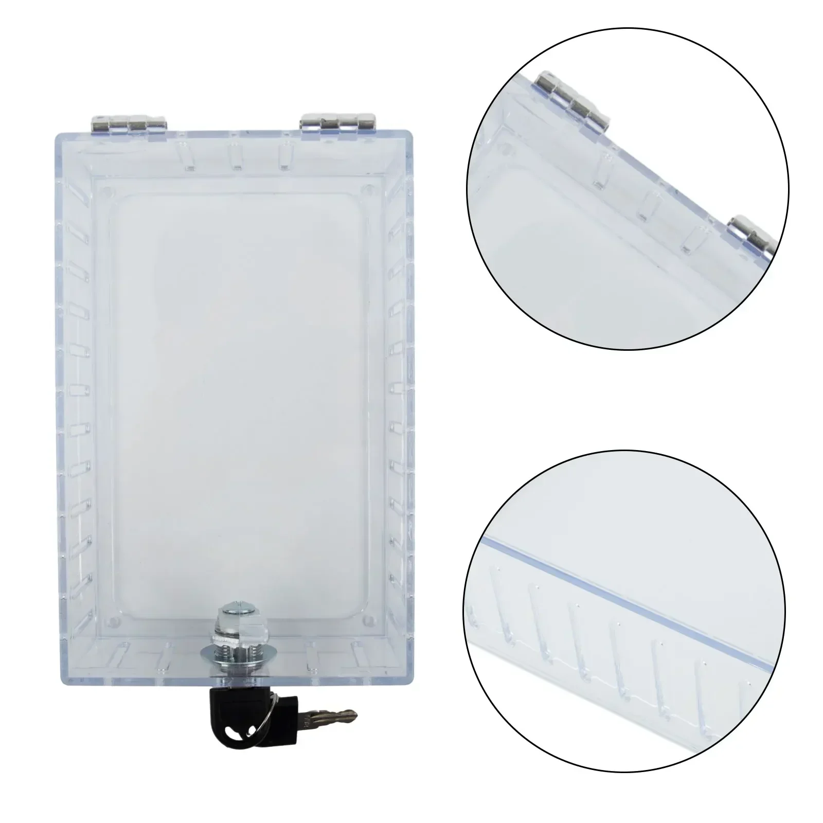 Thermostat Protection Cover Clear Thermostat Lock Box & Lock Transparent Protector Guard Cover Box For Home School