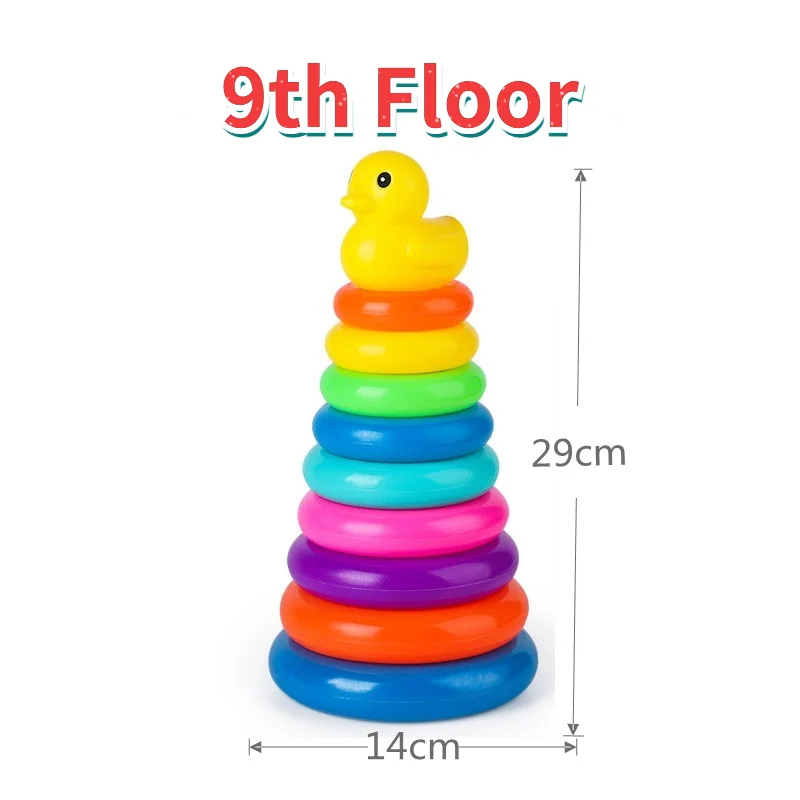 Baby Puzzle Development Rainbow Stacking Tower Games for Babies 0-3 years old Baby Color Stacking Ring Cups Toy for Kids Toddler