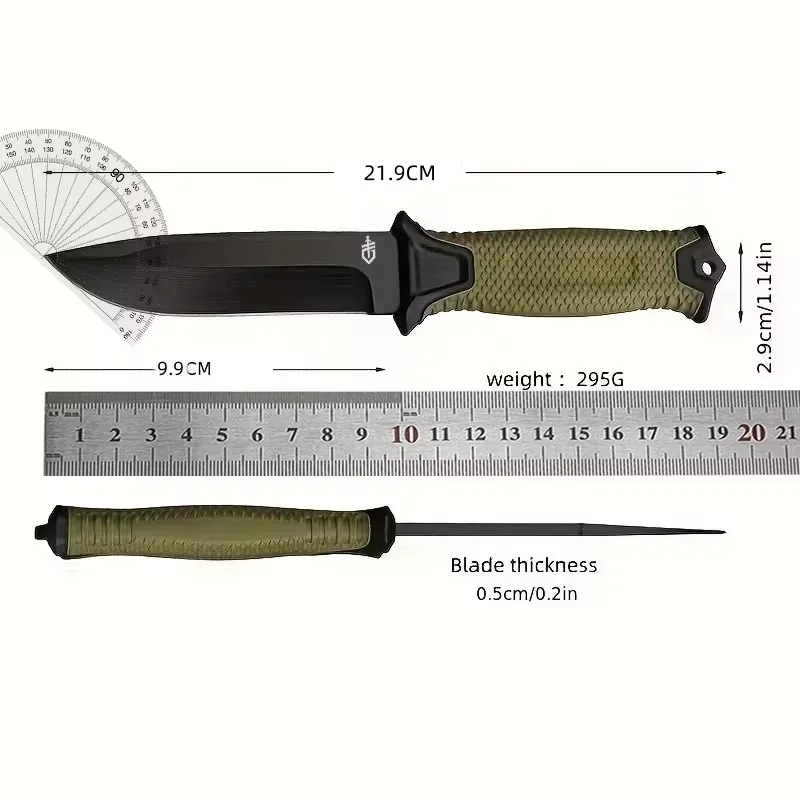 G1500 Strongarm Fixed Blade Knife 440C Blade Non-slip FRN Handle Outdoor EDC Tactical Survival Combat Hunting Camping Tool