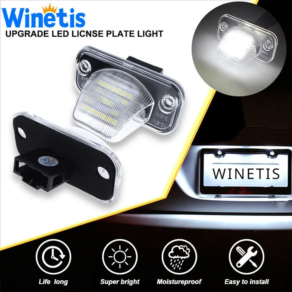 

Winetis 2Pcs LED Error Free License Plate Lights Fits For T4 Transporter 1990-2003 6000K White Canbus