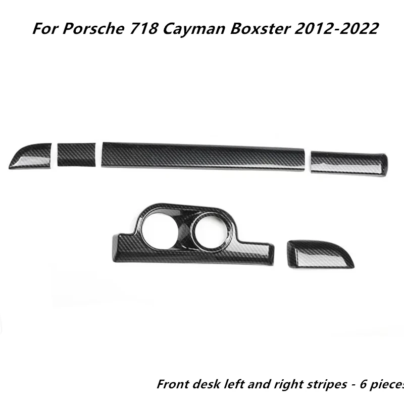 For Porsche 718 Cayman Boxster 2012-2016-2022 Interior Accessories Carbon Fiber Style Interior Decoration Outlet Gear Panel ABS