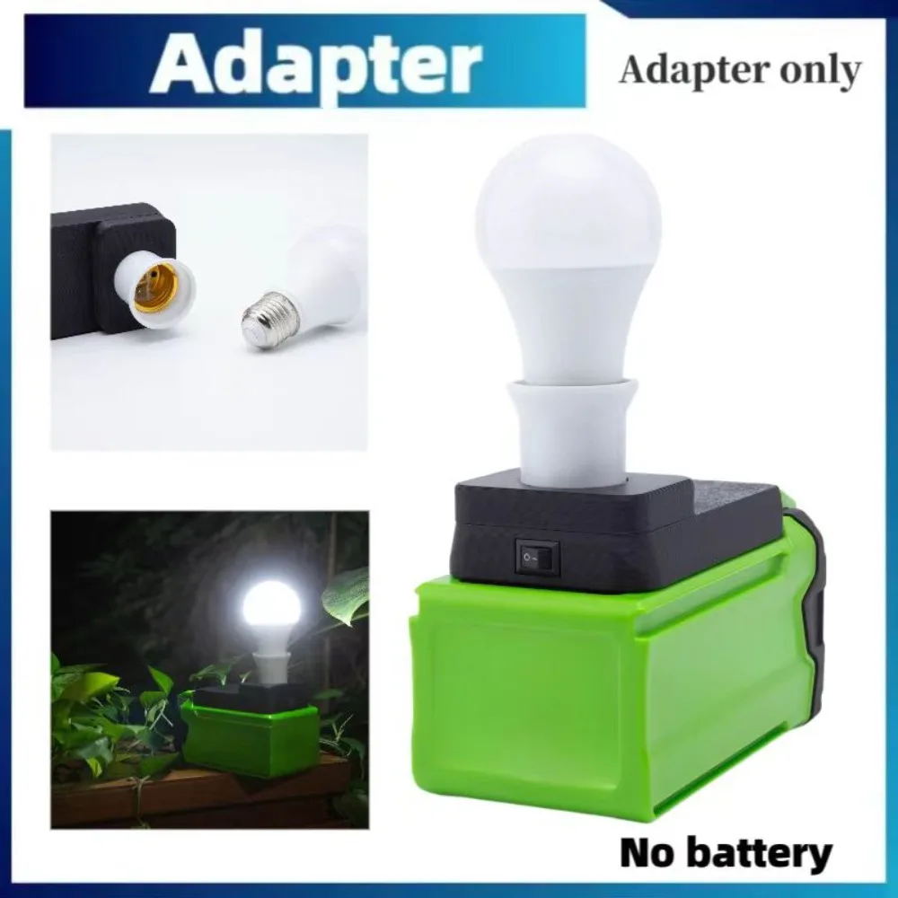 e27 Bulbs Camping lantern For  Greenworks 40v battery Sockets Eor Camping Supplies (Not Including Battery)