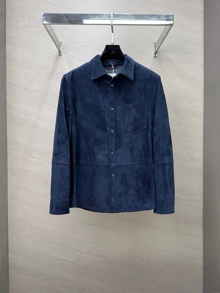 BC Men Old Money Style 26 New Suede Shirt Style Jacket Soft Touch Fine Lambskin Suede Leather Jacket