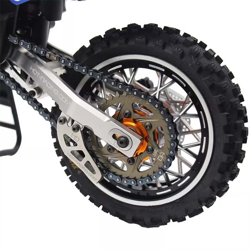 HR Losi-motocicleta aço inoxidável Chain Guard, Promoto MX, 1:4