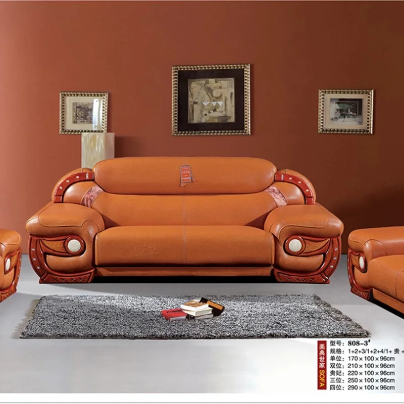 Meble do salonu nowoczesna skórzana sofa 9567