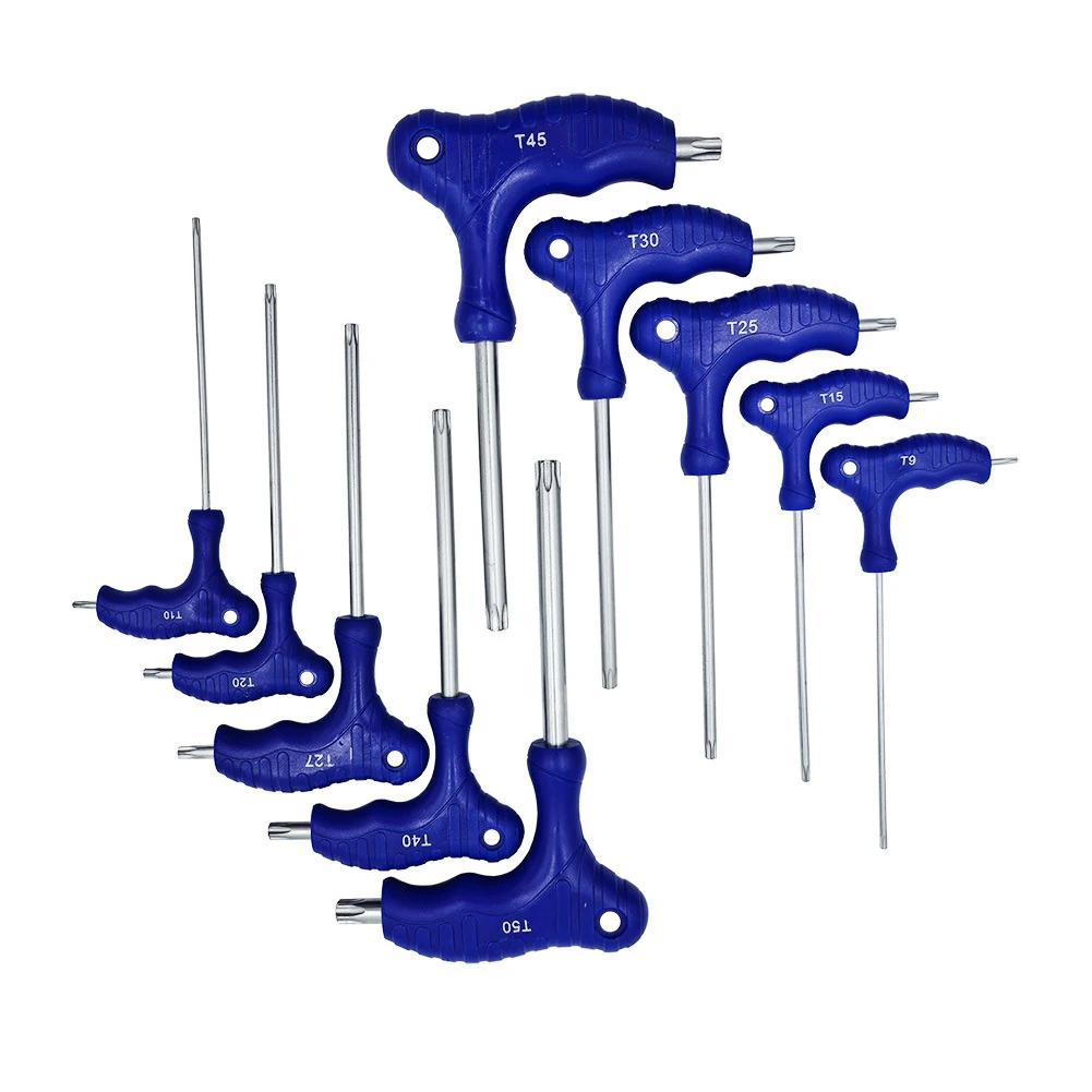 WOZOBUY 10pcs T-Handle Allen Wrench Set，T-Handle Wrench Tool Set  with Convenient Storage Stand for Car Repair Maintenance