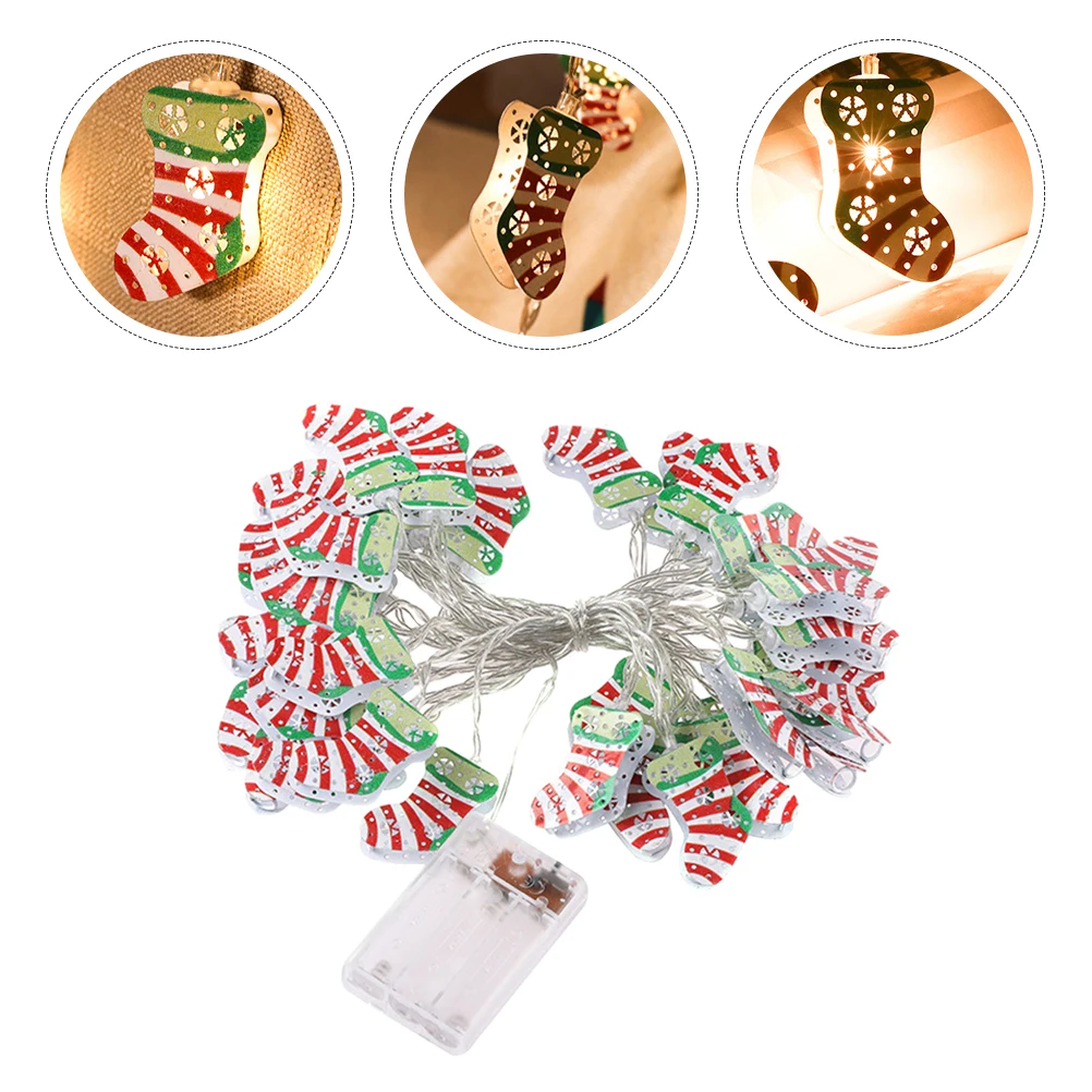 

1Set Xmas Sock Light String Christmas Lighting Decor LED Festival Lamp for Home Party Bedroom Courtyard Decoration