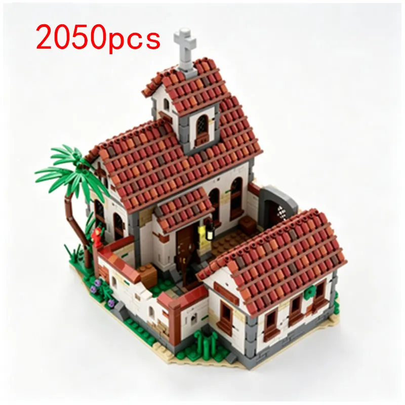 

MOC Pirate Building Church Castle Small Particle Assembly Building Block Model Toy Gift 2050pcs